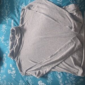 Gray turtleneck sweatshirt